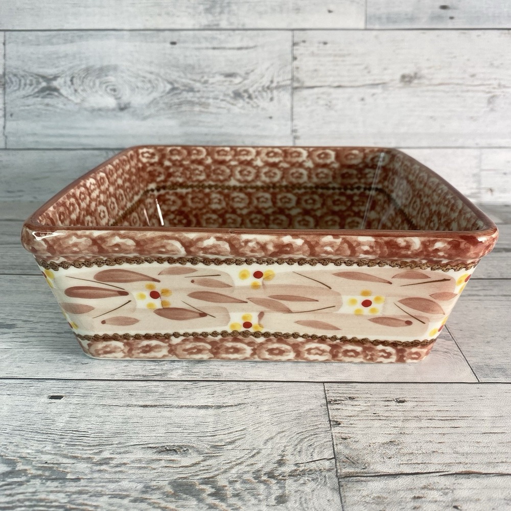 Temptations By Tara Old World Baking Serving Dish Square 8 Inch Cranberry